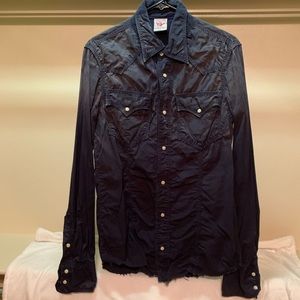 True Religion Western Style Button Down, Large
